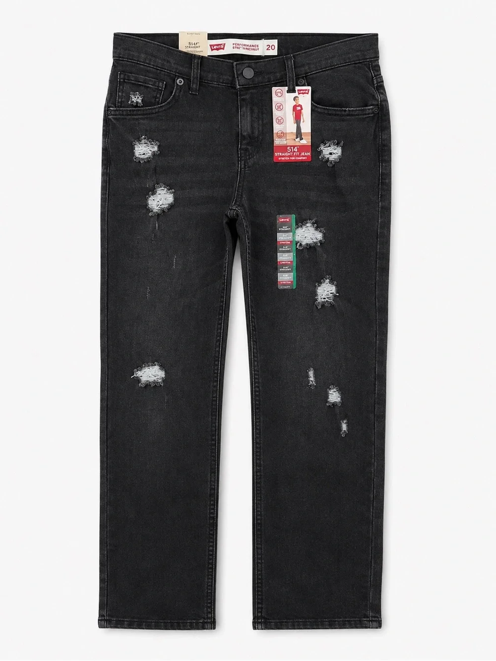Levi's Kids 514 Straight Fit Jeans - Charcoal